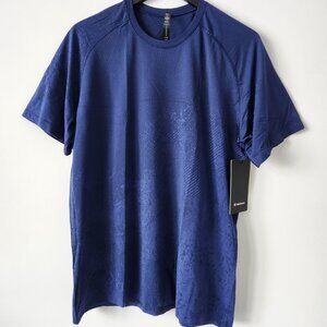 NWT LULULEMON PNTN/PSYH Navy Blue Metal Vent Tech SS 2.0 Shirt Men's XL